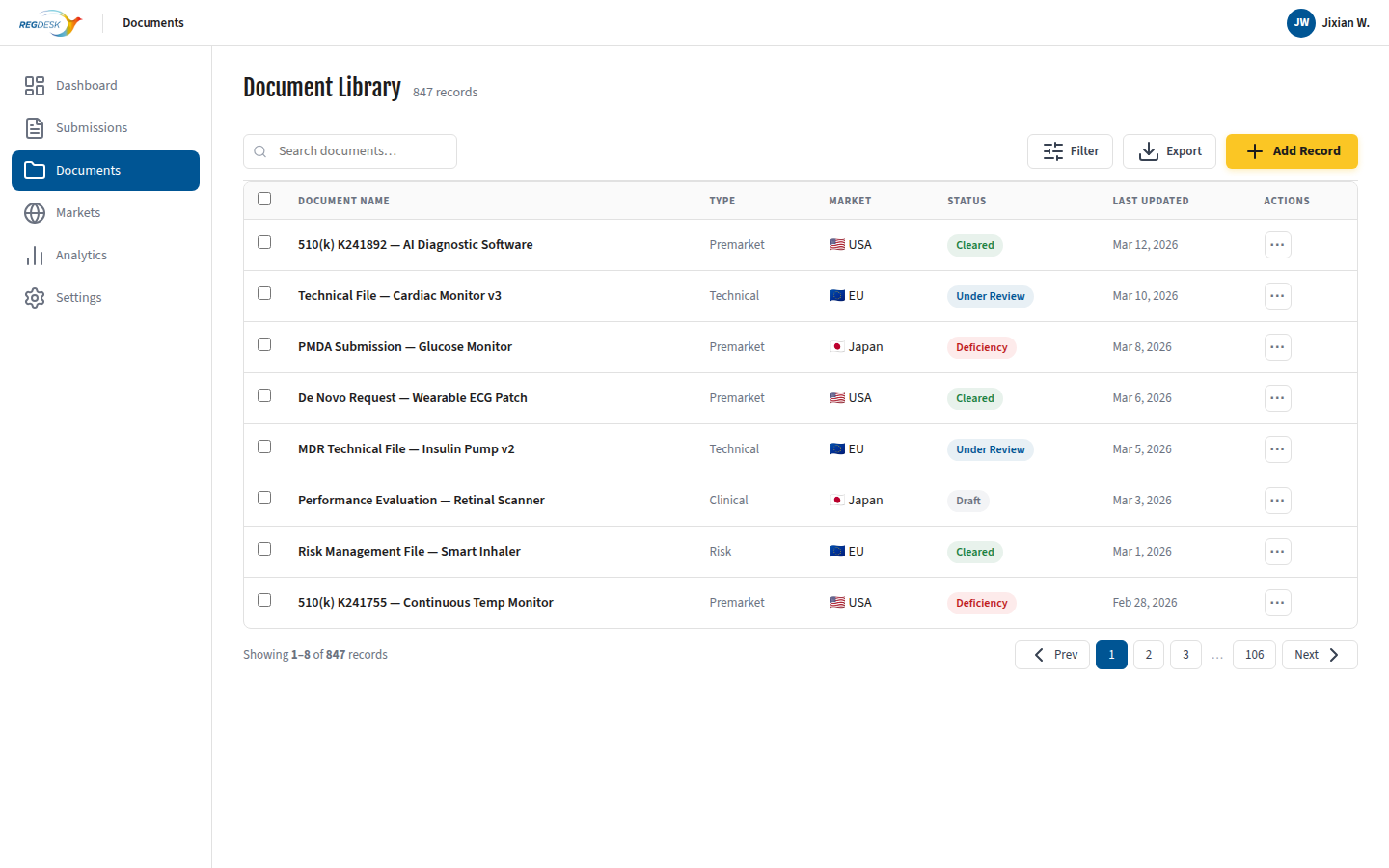 RegDesk Data Backend